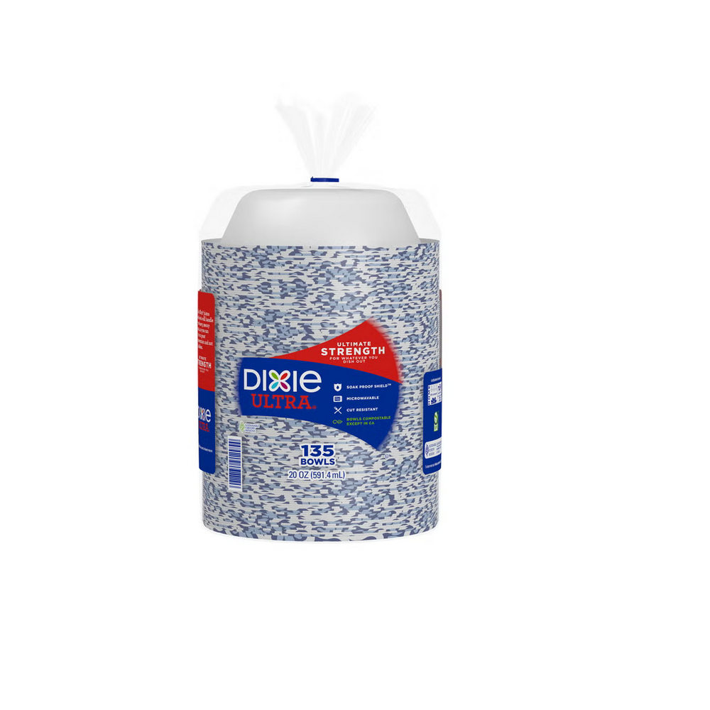Dixie Ultra Disposable Paper Plates & Bowls, Multiple Sizes & Counts, Soak Proof Shield, Microwave Safe, Cut Resistant