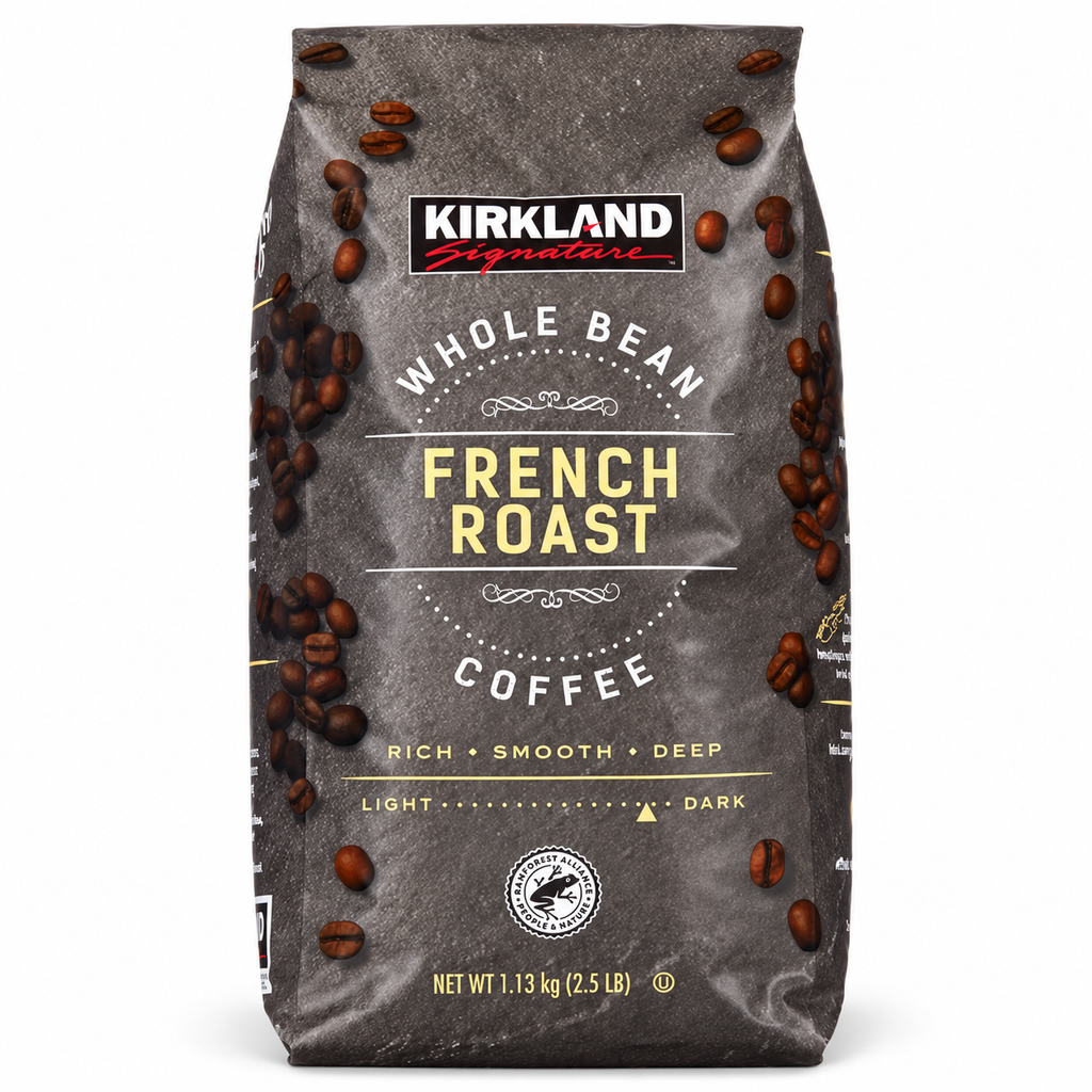 Kirkland Signature French Roast Whole Bean Coffee, Dark Roast, Rich & Smooth, 2.5 lb (40 oz)
