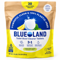 Blueland Toilet Bowl Cleaner Tablets, Lemon Mint Scent, 30 Count, 3-in-1 Plastic-Free Toilet Cleaning Tablets for Hard Water & Mineral Stains