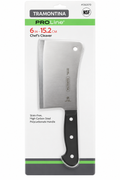 Tramontina Pro Line 6-Inch Chef's Cleaver, High-Carbon Stainless Steel Blade, Black Polycarbonate Handle, NSF Certified, Professional Kitchen Meat Cleaver
