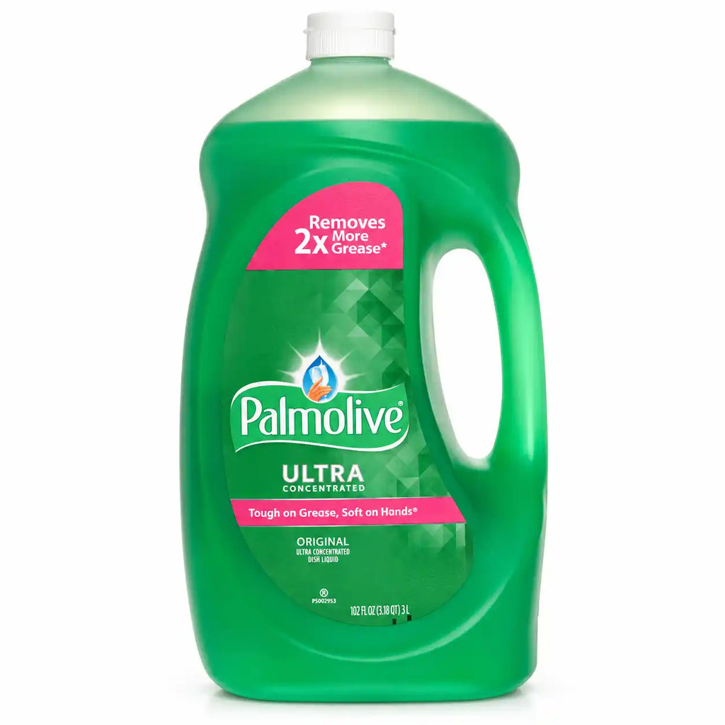 Palmolive Ultra Original Concentrated Dish Liquid, 102 fl oz (3 L), Powerful Grease-Cutting Formula, Tough on Grease, Soft on Hands, Large Economy Bottle
