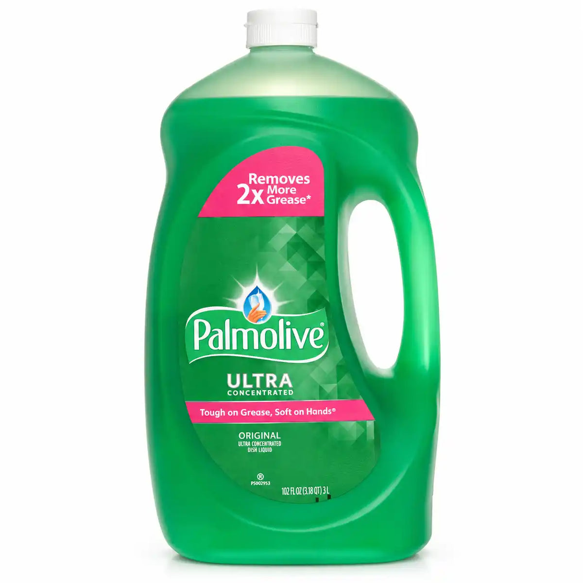 Palmolive Ultra Original Concentrated Dish Liquid, 102 fl oz (3 L), Powerful Grease-Cutting Formula, Tough on Grease, Soft on Hands, Large Economy Bottle