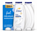 Dove Deep Moisture Body Wash, 24Hr Lotion-Soft Skin, 23 fl oz Each, 3 Pack, 69 fl oz Total