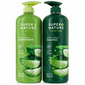 Super Nature Potent Aloe Gentle Moisture Shampoo and Conditioner Sulfates Free, 30 Fl Oz