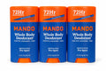 Mando Whole Body Deodorant for Men, Pro Sport Scent, 72-Hour Odor Control, Aluminum-Free Smooth Solid, 2.6 oz Each, 3 Pack, 7.8 oz Total