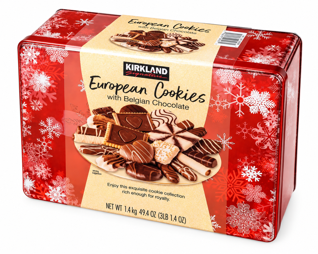 Kirkland Signature European Cookies with Belgian Chocolate, Holiday Assortment, 49.4 oz (3 lb 1.4 oz)