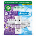 Air Wick Advanced Plug-In Scented Oil Air Freshener Starter Kit, Lavender & Chamomile and Fresh Linen, 1 Warmer + 9 Refills, Up to 720 Days of Fragrance, 7.56 fl oz