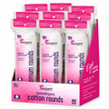 Swisspers Premium Cotton Rounds, 900 Count – 100% Cotton, Hypoallergenic Soft Cotton Pads for Makeup Removal, Facial Cleansing, Toner & Skincare, 9 Packs of 100