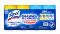 Lysol Disinfecting Wipes, Kills Cold & Flu Viruses, 4-Pack, 380 Wipes Total