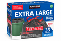 Kirkland Signature Flex-Tech Extra Large Drawstring Trash Bags, 33 Gallon, 90 Count