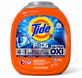 Tide PODS + Ultra OXI Laundry Detergent Pacs, 4-in-1 with Built-In Pre-Treaters, HE Compatible, 100 Count, 90 oz