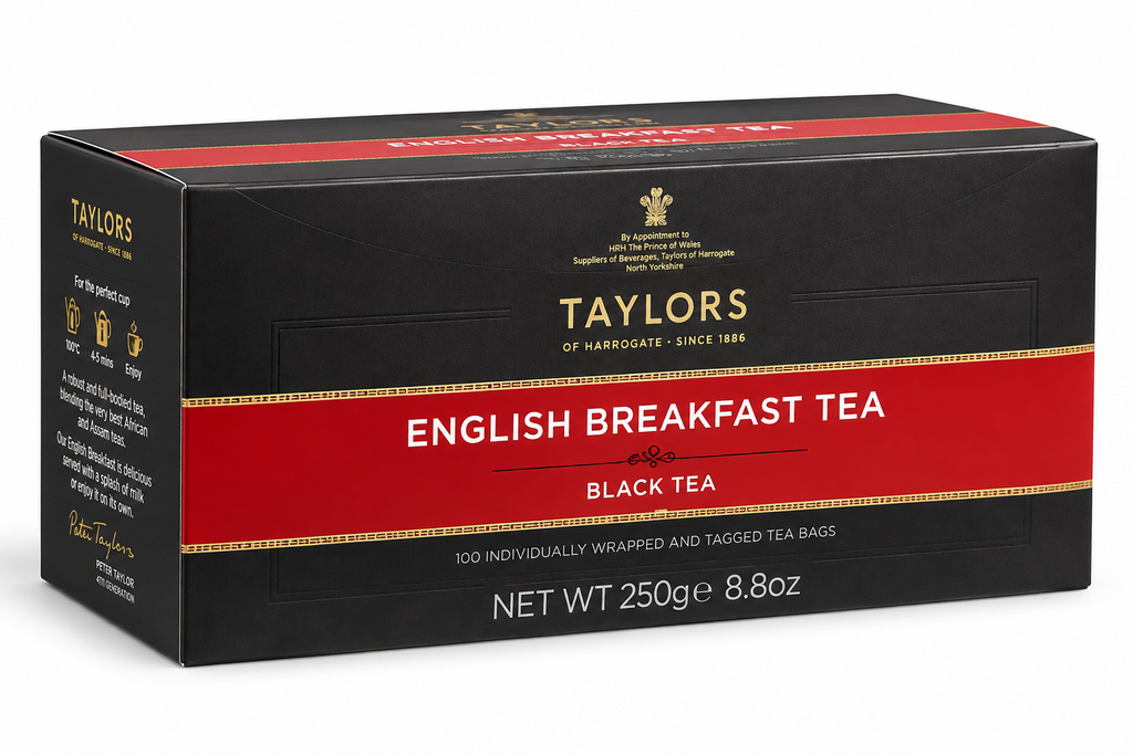 Taylors of Harrogate English Breakfast Tea, Rich & Malty Black Tea, 100 Individually Enveloped Tea Bags, 8.8 oz (250 g)