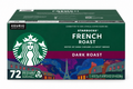 Starbucks French Roast Dark Roast Coffee K-Cup Pods, Keurig Compatible, 72 Count