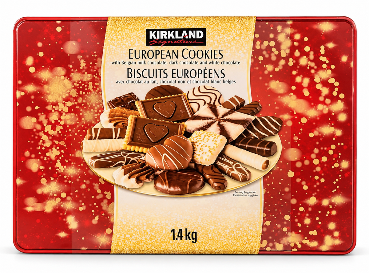 Kirkland Signature European Cookies with Belgian Chocolate, Holiday Assortment, 49.4 oz (3 lb 1.4 oz)