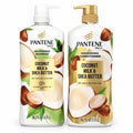 Pantene Pro-V Nourishing Coconut Milk & Shea Butter Shampoo & Conditioner Set, for Wavy & Curly Hair, 38.2 fl oz Each, 2 Pack