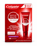 Colgate Optic White Pro Series Whitening Toothpaste, Enamel Renewal, Soothing Mint, 5% Hydrogen Peroxide, 3 oz, 3 Pack