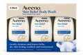 Aveeno Skin Relief Body Wash for Sensitive Skin, Soothing Triple Oat Formula, Fragrance-Free, 18 fl oz Each, 3-Pack (54 fl oz Total)