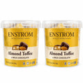 Enstrom Almond Toffee in Milk Chocolate, 37.5 oz Each, Premium Chocolate-Covered Almond Toffee, Crunchy Butter Toffee with Roasted Almonds, Gourmet Candy Gift Tubs, 2-Pack (75 oz Total)