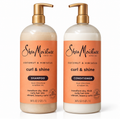 SheaMoisture Coconut & Hibiscus Curl & Shine Shampoo & Conditioner Set, Silk Protein & Neem Oil, 34 fl oz Each, 2 Count, 68 fl oz Total