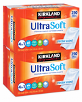 Kirkland Signature UltraSoft Premium Fabric Softener Sheets, Fresh Scent, 500 Count, 2 Packs of 250 Sheets