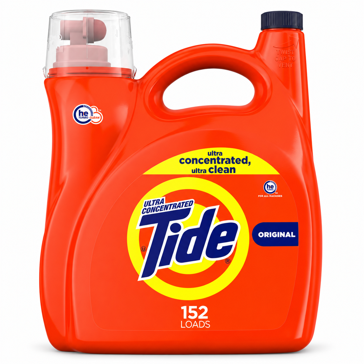 Tide Ultra Concentrated Liquid Laundry Detergent + Advanced Power OXI, HE Compatible, 78 Loads, 138 fl oz