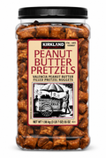 Kirkland Signature Peanut Butter Filled Pretzel Nuggets, Crunchy Salted Pretzel Snacks with Creamy Peanut Butter Filling, 55 oz Jar