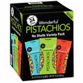 Wonderful Pistachios No Shells Variety Pack, 24 Individual Snack Bags, Roasted & Salted, Sea Salt & Vinegar, Chili Roasted, 0.75 oz Each, 18 oz Total