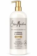 SheaMoisture 100% Virgin Coconut Oil Moisture & Smooth Shampoo with Rosemary & Vitamin E, For Waves & Curls, 34 fl oz (1 L)
