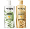 Pantene Pro-V Coconut Milk & Shea Butter Shampoo & Conditioner Set, 38.2 fl oz Each, 2 Pack, 76.4 fl oz Total