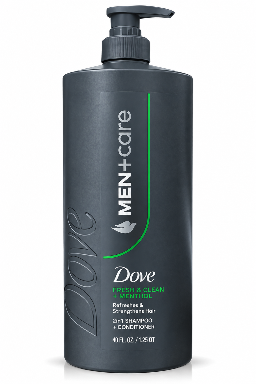 Dove Men+Care Fresh & Clean + Menthol 2-in-1 Shampoo + Conditioner, Refreshes & Strengthens Hair, 40 fl oz