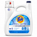 Tide Free & Gentle Advanced Care Liquid Laundry Detergent, HE Compatible, No Perfumes or Dyes, 125 Loads, 154 fl oz
