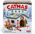 Catmas Countdown Cabin 25-Day Cat Advent Calendar, Christmas Cat House with 13 Toys, 12 Treats & Scratcher Pad, Holiday Countdown Gift for Cats