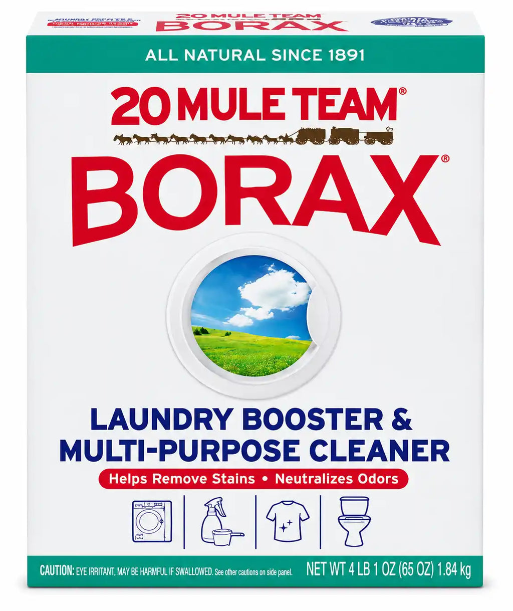 20 Mule Team Borax Laundry Booster & Multi-Purpose Cleaner, 65 oz (4 lb 1 oz), Natural Mineral Powder, Stain & Odor Remover