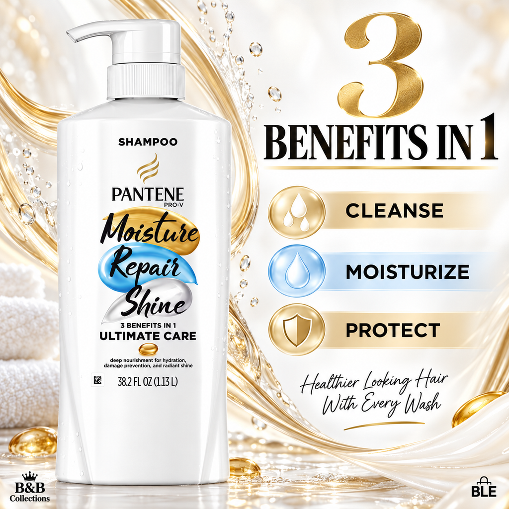 Pantene Pro-V Moisture Repair + Shine Ultimate Care Shampoo, 38.2 fl oz