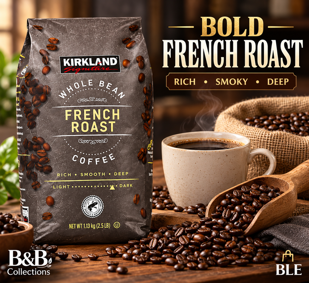Kirkland Signature French Roast Whole Bean Coffee, Dark Roast, Rich & Smoky Flavor, 2.5 lb Bags, 3-Pack (7.5 lbs Total)