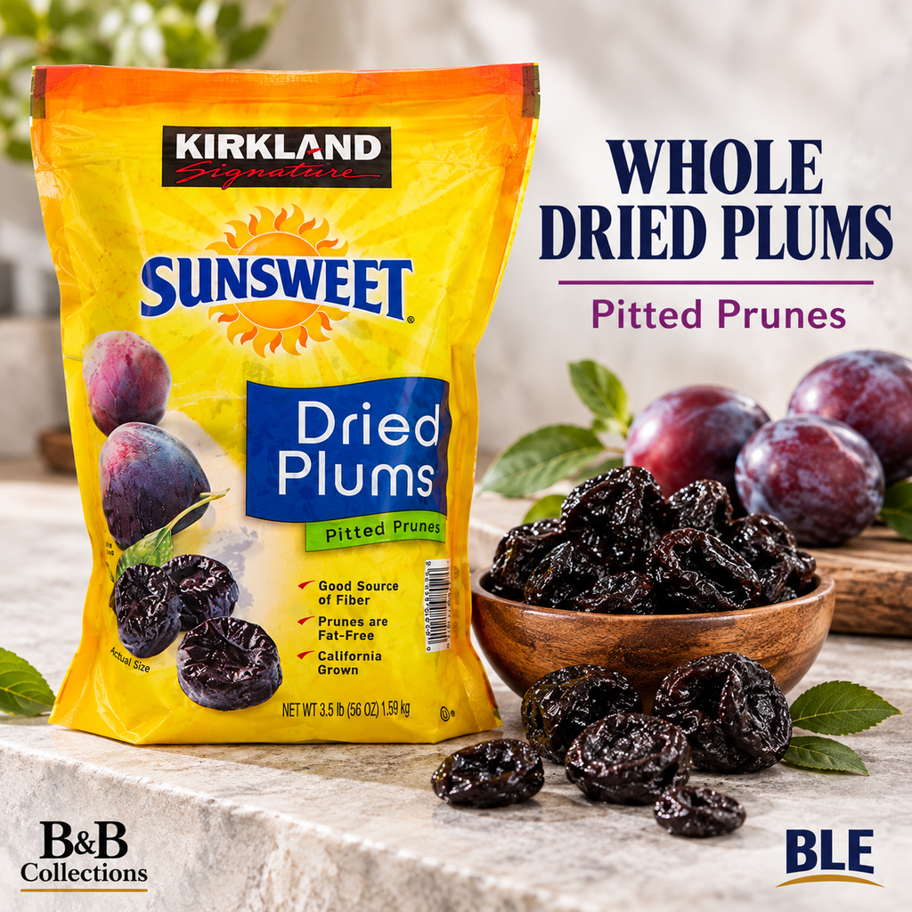 Kirkland Signature Sunsweet Whole Dried Plums, Pitted Prunes, 3.5 lb