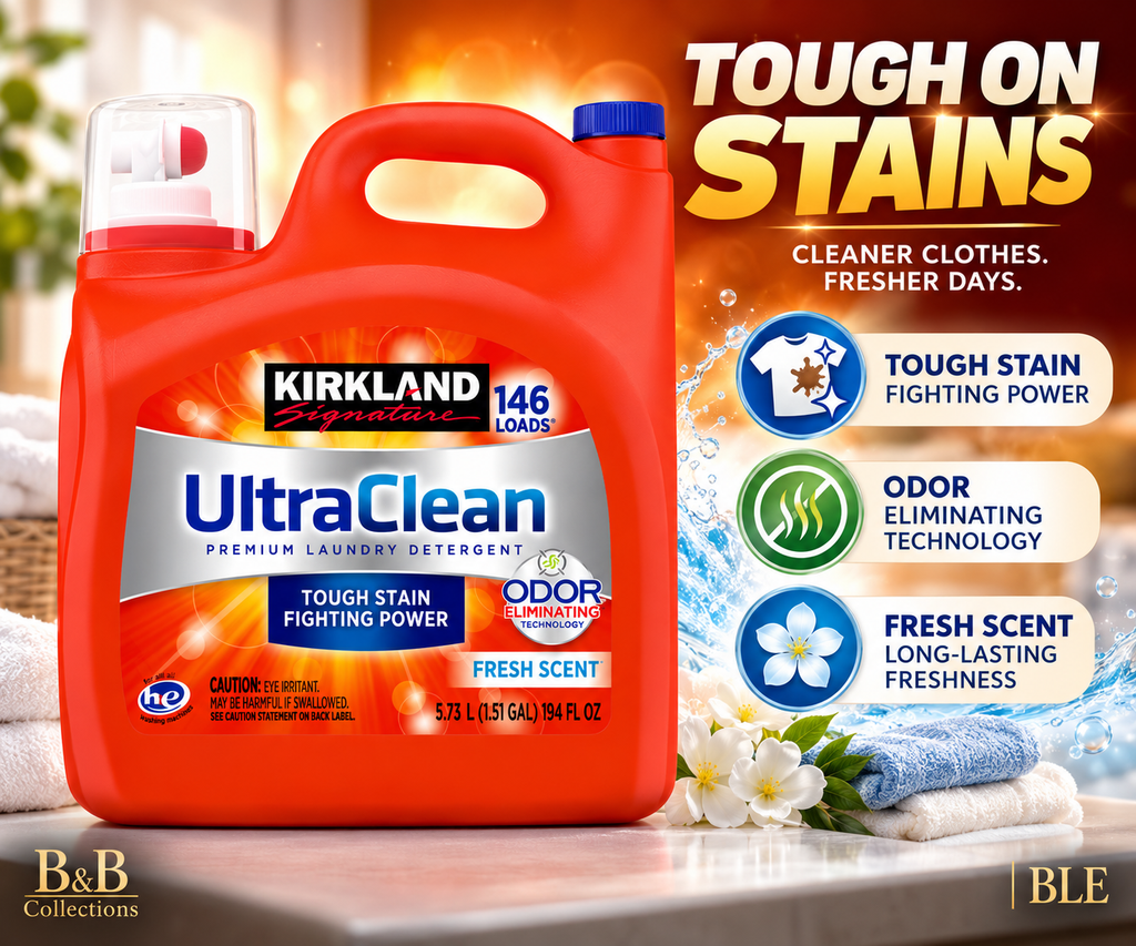 Kirkland Signature UltraClean HE Liquid Laundry Detergent, Fresh Scent, 146 Loads, 194 fl oz
