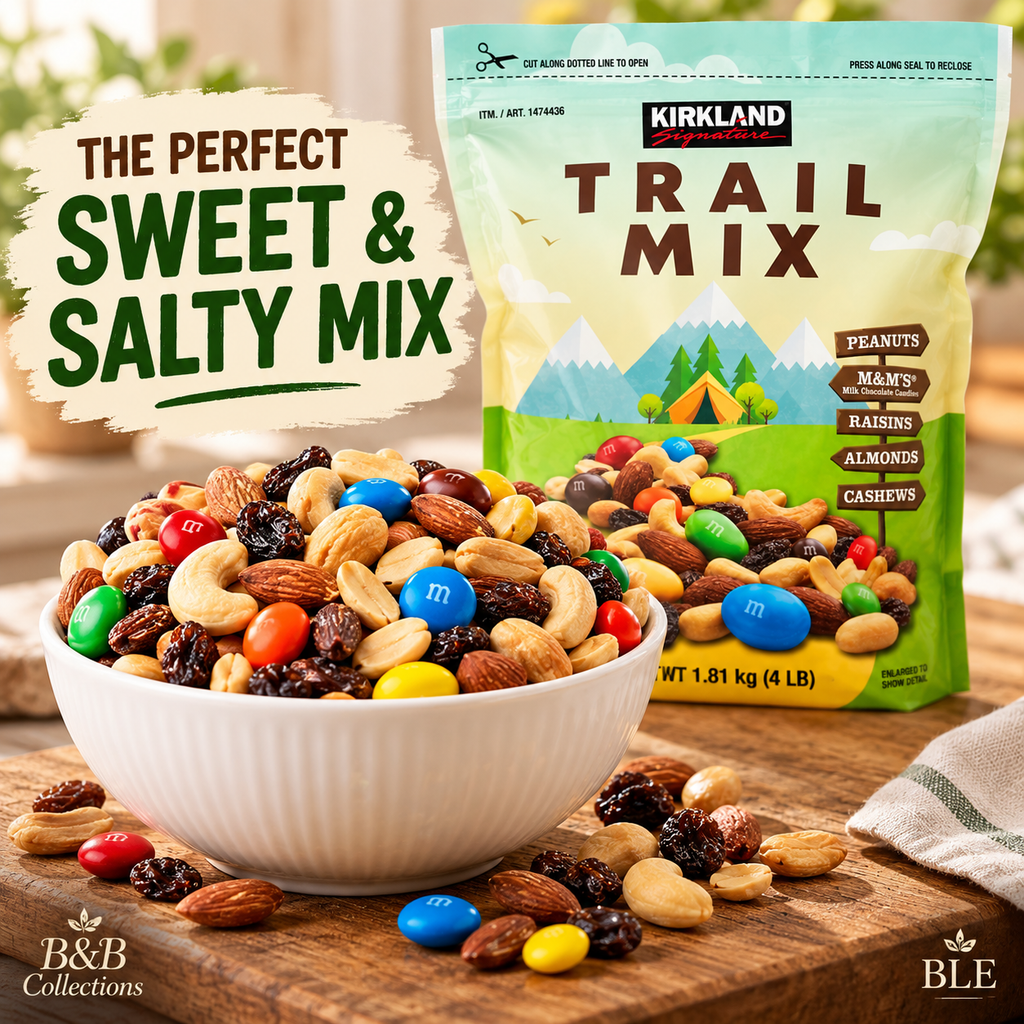 Kirkland Signature Trail Mix, 4 lb (64 oz) – Peanuts, Almonds, Cashews, Raisins & M&M's Milk Chocolate Candies, Sweet & Salty Snack Mix