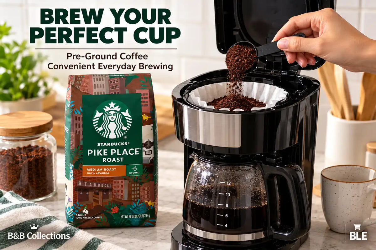Starbucks Pike Place Roast Ground Coffee, Medium Roast, 100% Arabica Coffee, Smooth & Balanced, 28 oz (793 g)