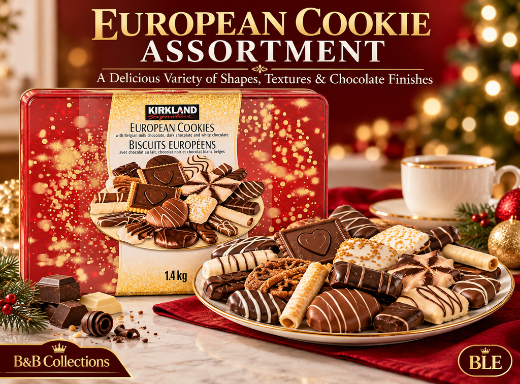 Kirkland Signature European Cookies with Belgian Chocolate, Holiday Assortment, 49.4 oz (3 lb 1.4 oz)