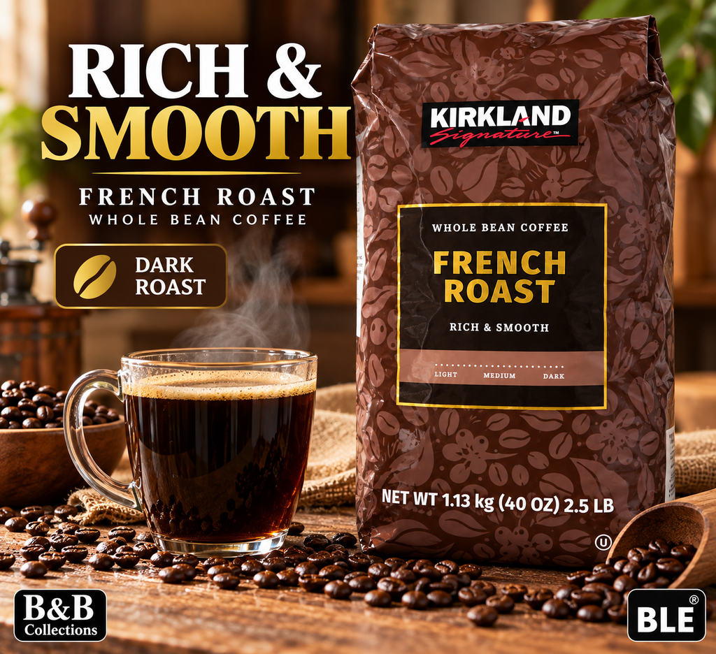Kirkland Signature French Roast Whole Bean Coffee, Rich & Smooth Dark Roast Arabica Blend, 40 oz (2.5 lb / 1.13 kg)