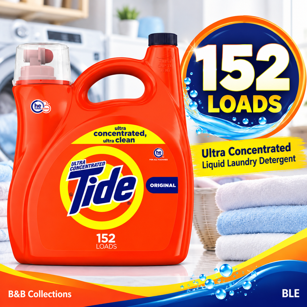 Tide Ultra Concentrated Liquid Laundry Detergent + Advanced Power OXI, HE Compatible, 78 Loads, 138 fl oz