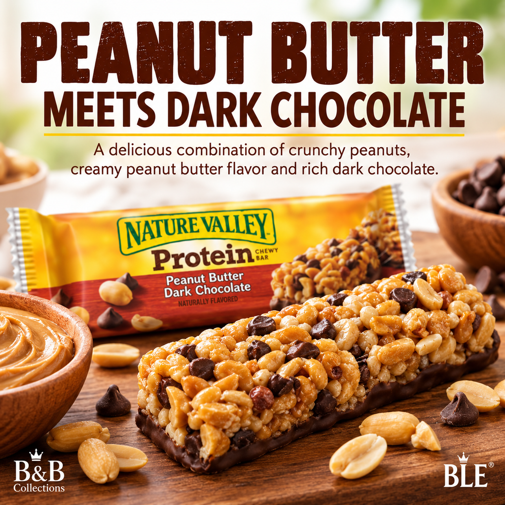 Nature Valley Protein Chewy Granola Bars, Peanut Butter Dark Chocolate, 10g Protein, Gluten Free, 6g Fiber, 30 Individually Wrapped Bars, 42.6 oz