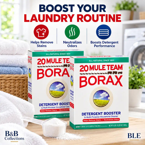 20 Mule Team Borax All Natural Laundry Detergent Booster & Multi-Purpose Household Cleaner, Helps Remove Stains & Neutralize Odors, 65 oz (Pack of 2)