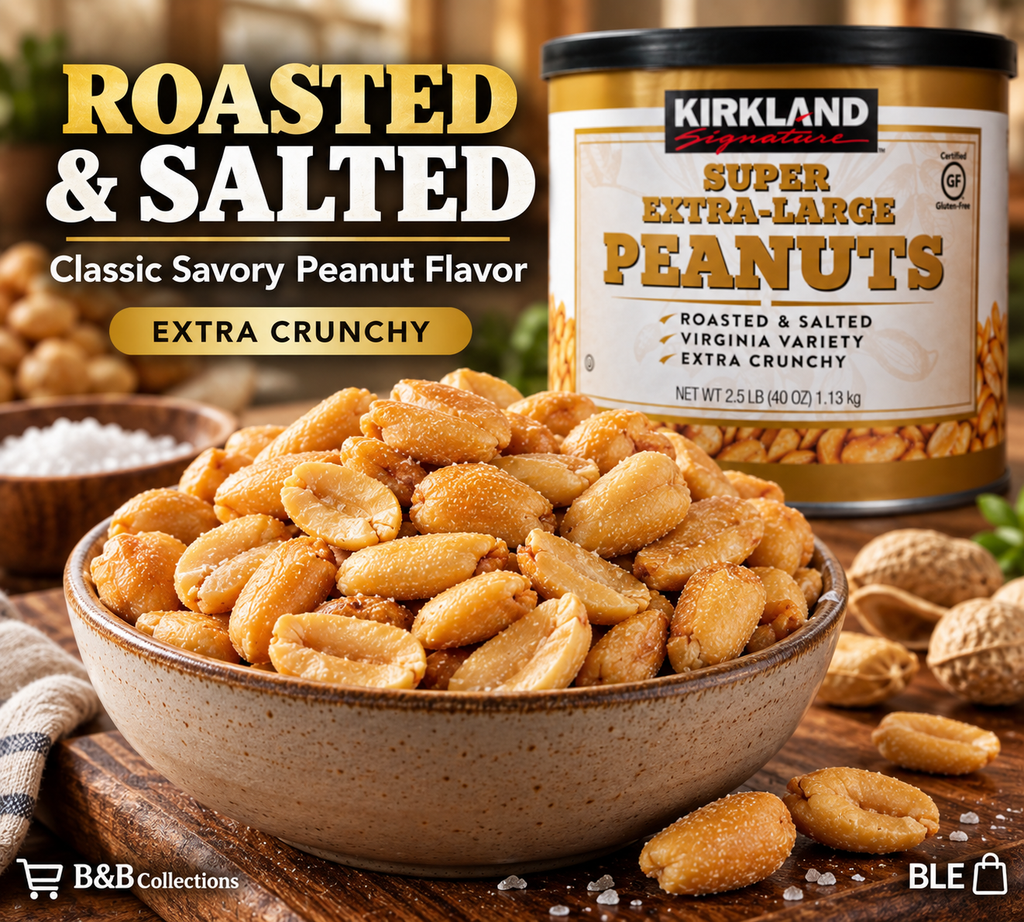 Kirkland Signature Super Extra-Large Peanuts, Roasted & Salted Virginia Variety, Extra Crunchy, 2.5 lb (40 oz)