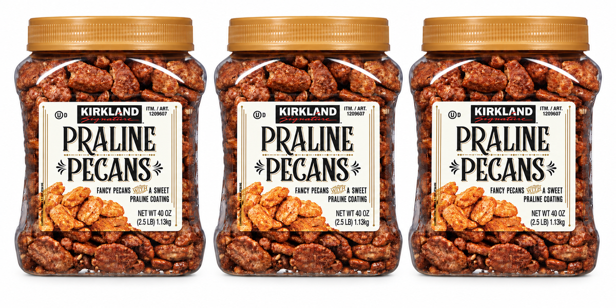 Kirkland Signature Praline Pecans, Fancy Pecans with Sweet Praline Coating, 40 oz per Container