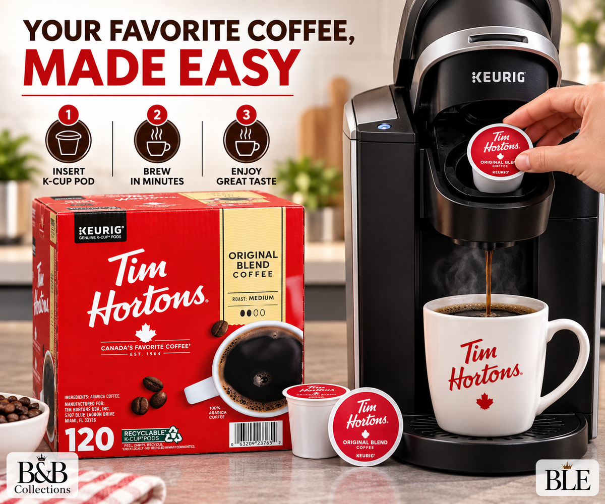 Tim Hortons Original Blend Coffee, Medium Roast, 100% Arabica Coffee, Keurig K-Cup Pods, 120 Count