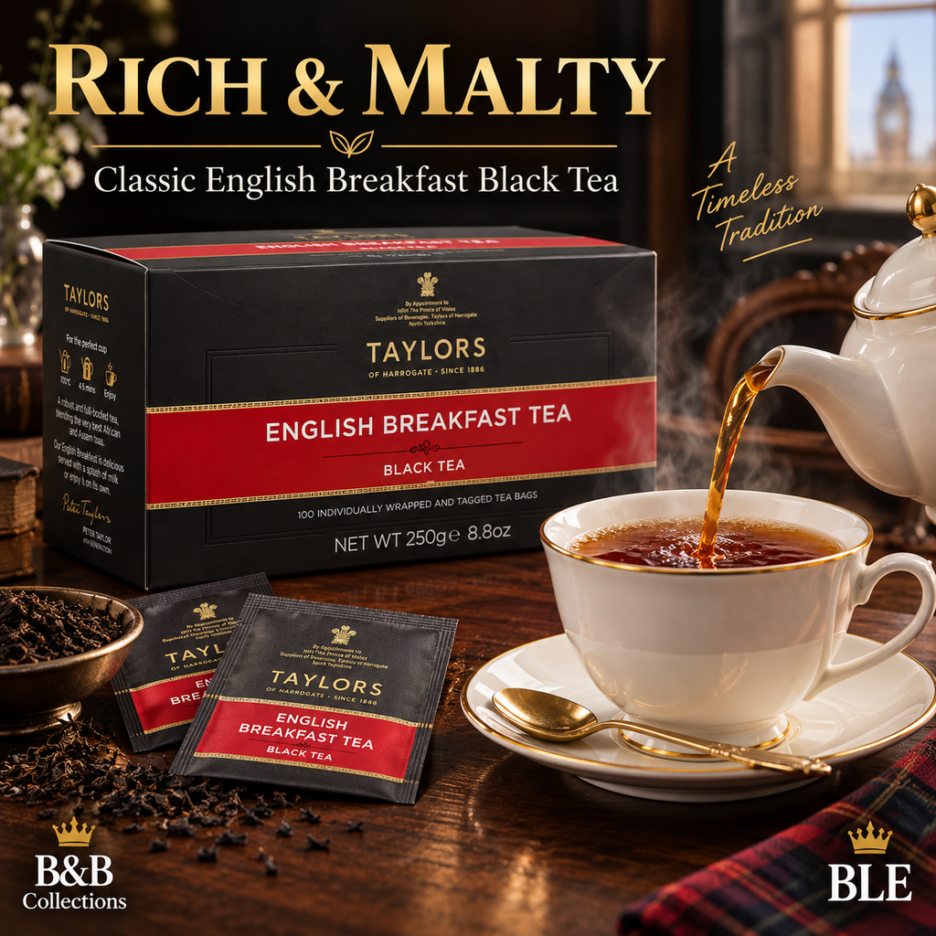 Taylors of Harrogate English Breakfast Tea, Rich & Malty Black Tea, 100 Individually Enveloped Tea Bags, 8.8 oz (250 g)