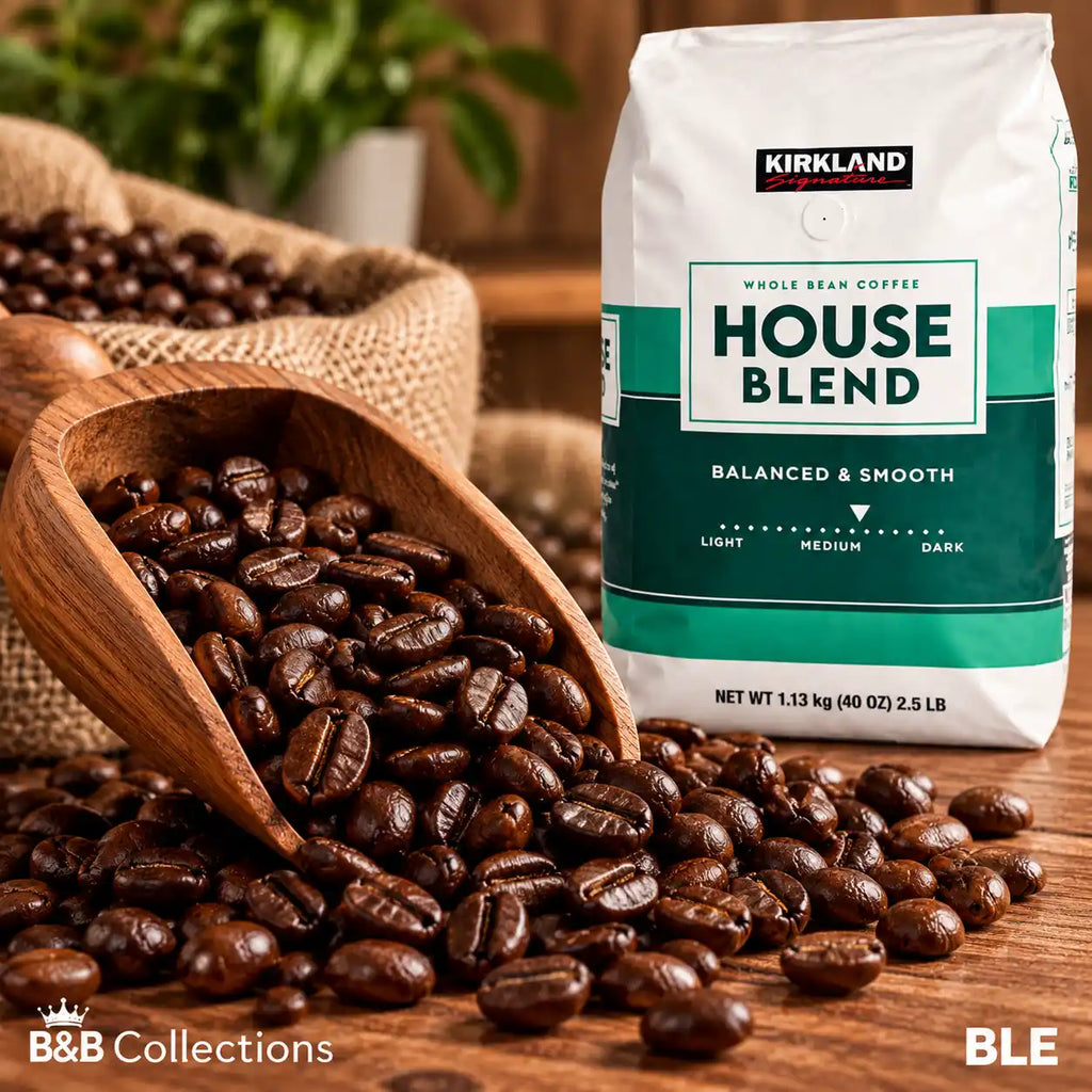 Kirkland Signature House Blend Whole Bean Coffee, Medium Roast, Balanced & Smooth, 40 oz (2.5 lb / 1.13 kg)