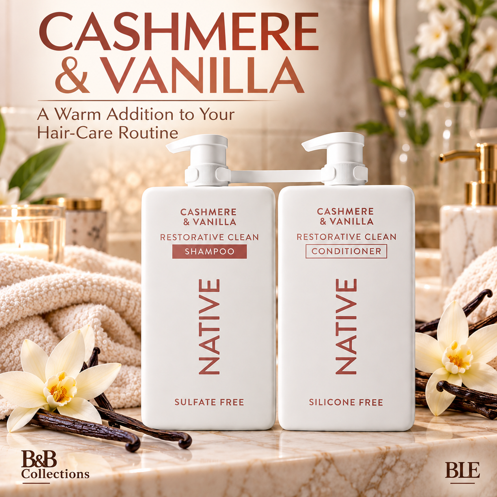 Native Cashmere & Vanilla Restorative Clean Shampoo & Conditioner Set, Sulfate-Free Shampoo & Silicone-Free Conditioner, 2 Pack